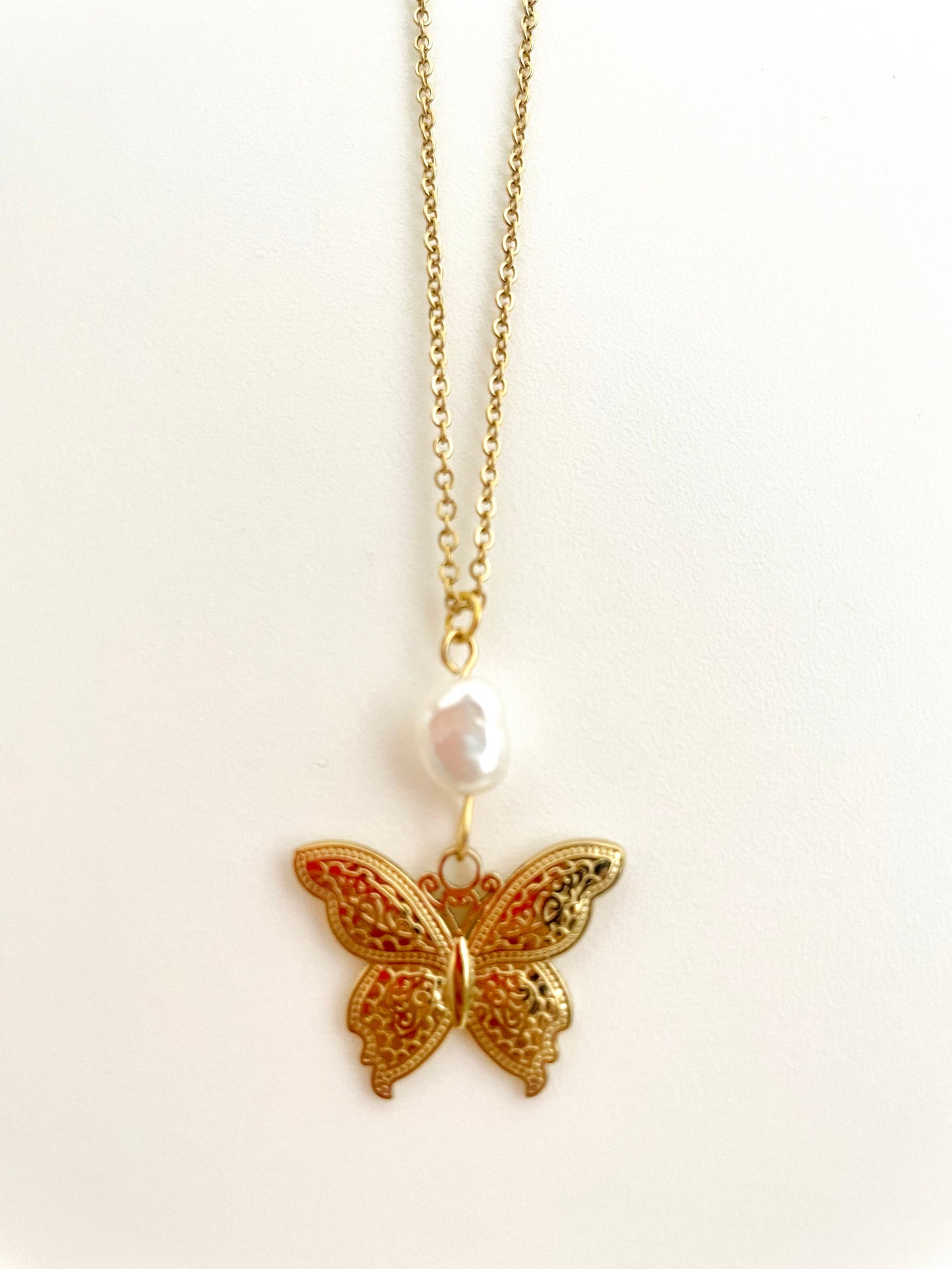 V). Cottage Collection: Butterflies Necklace
