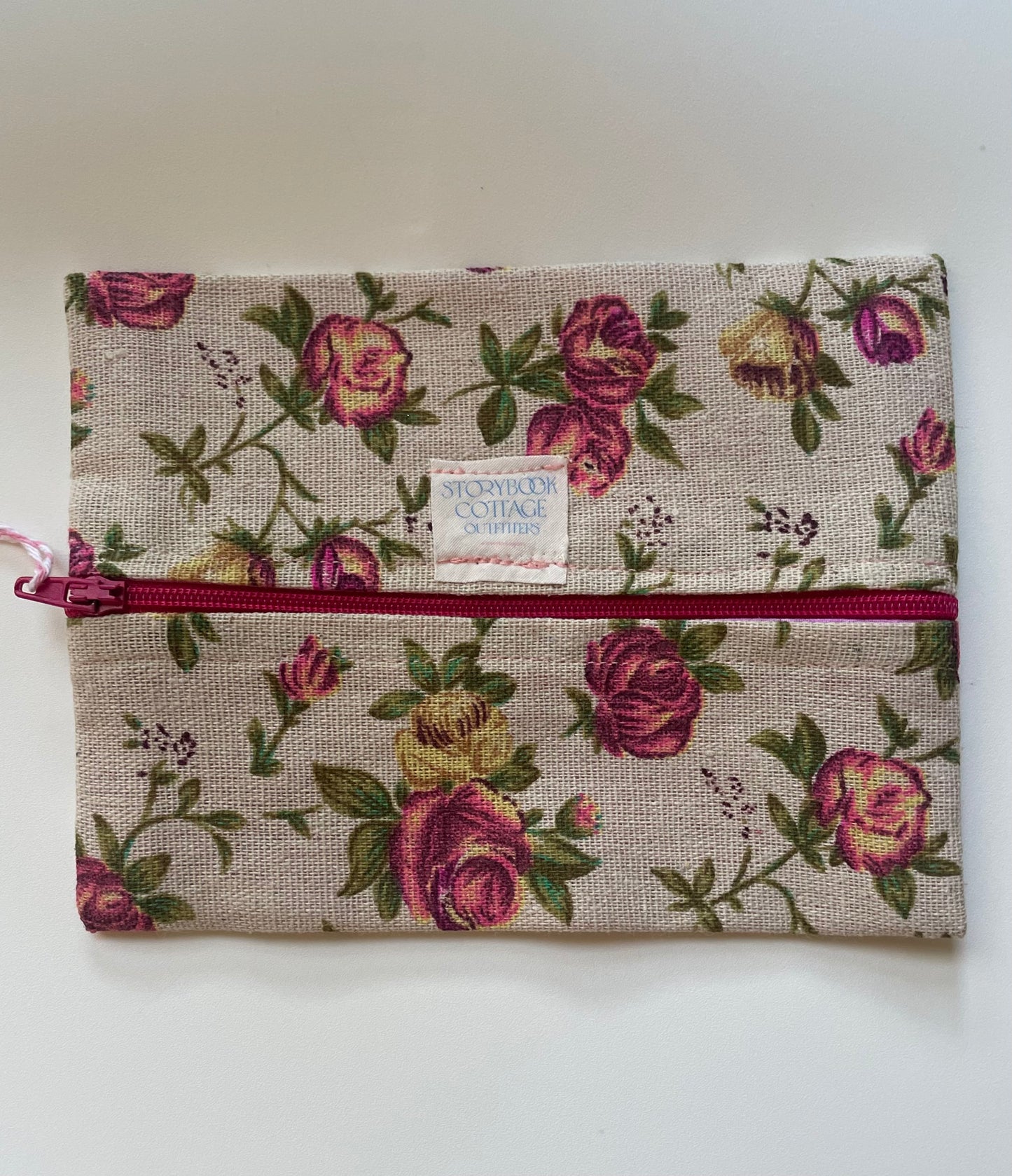 X Slim Purse Pouch. Rosy Burlap