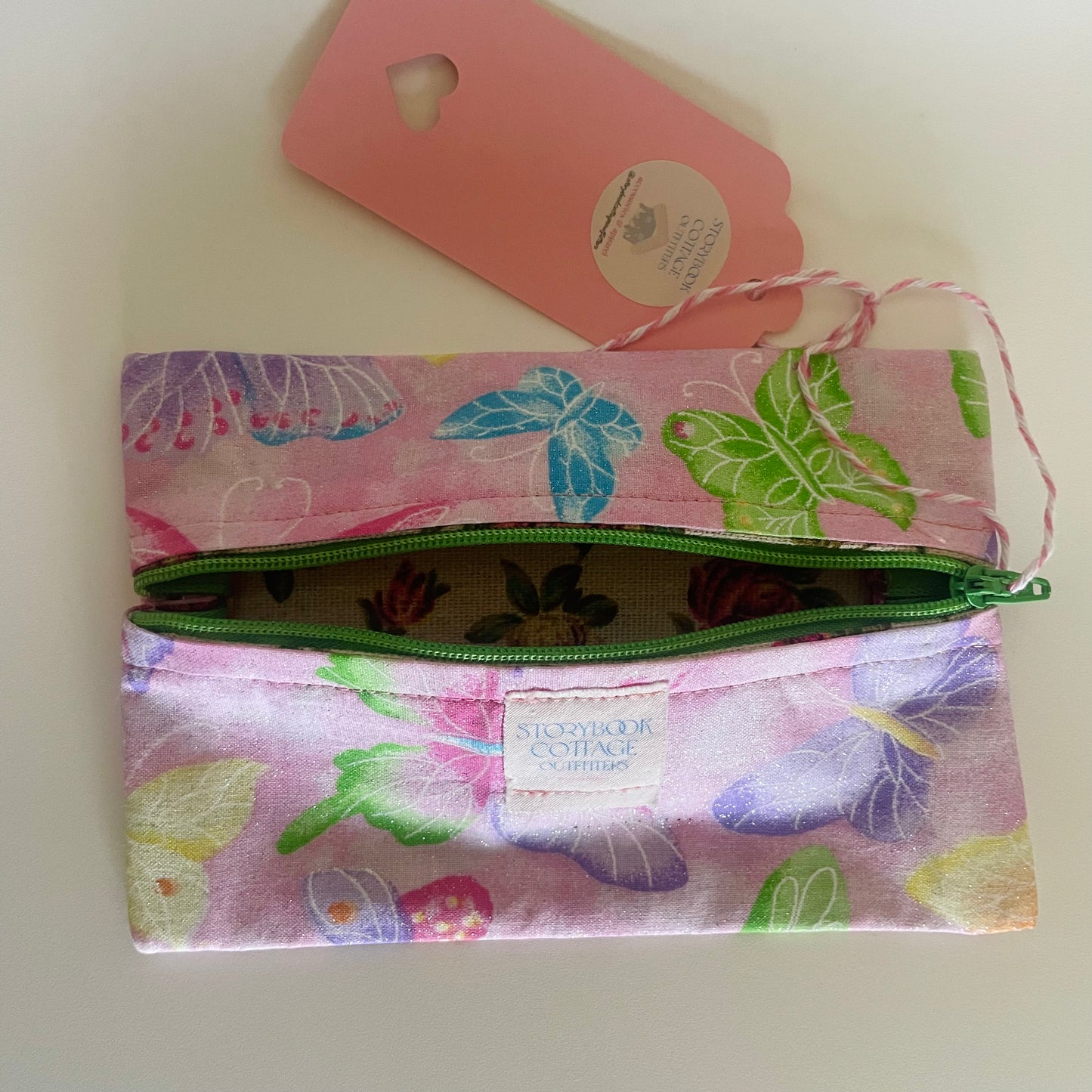X Slim Purse Pouch. Butterflies