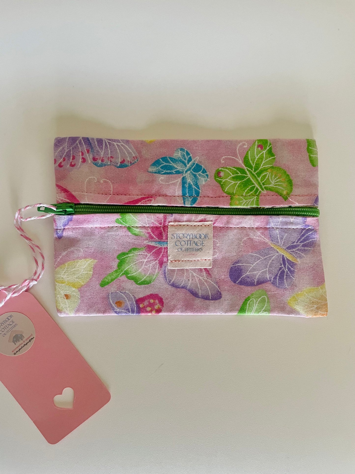 X Slim Purse Pouch. Butterflies
