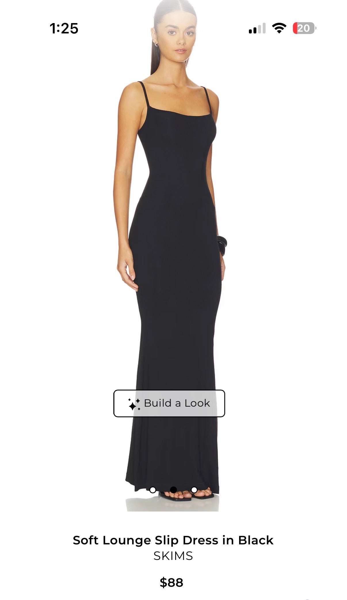 4-A). 💌Reserved for: Alexandra | Pre loved Ribbed Black | Skims Dress